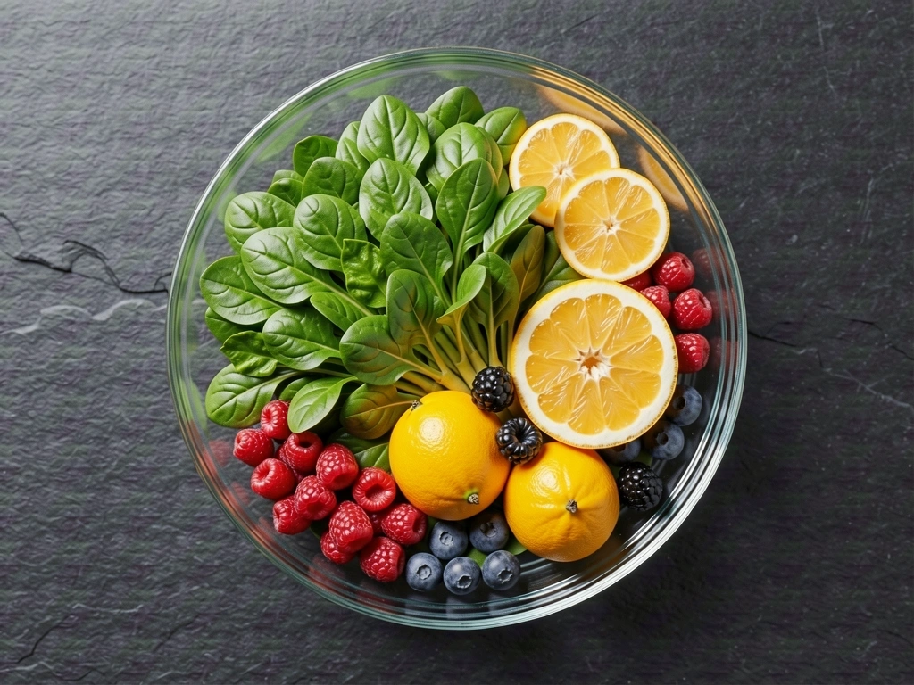 Fresh vegetables and fruits for nutrition
